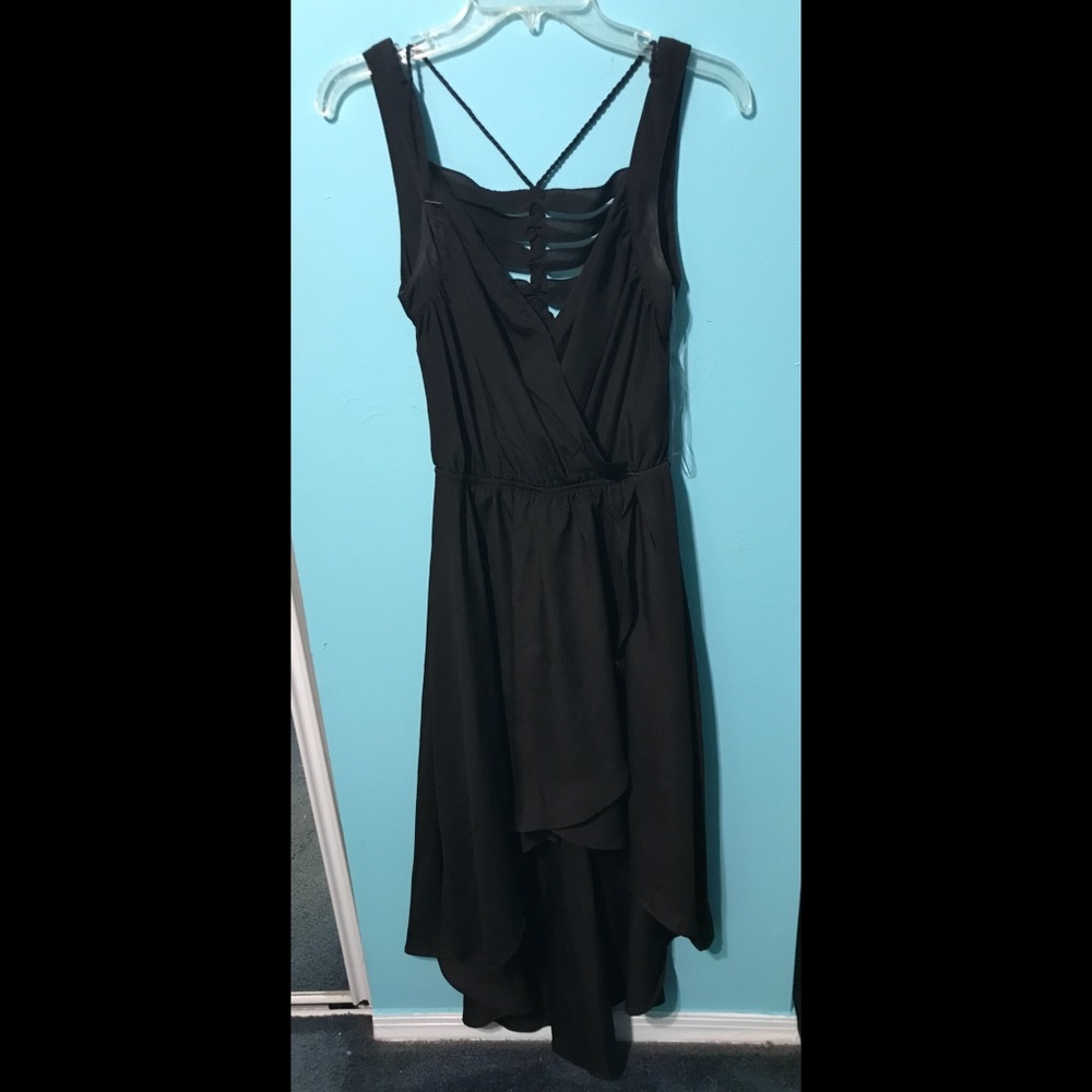 Black High/Low Dress with Backside Detail
